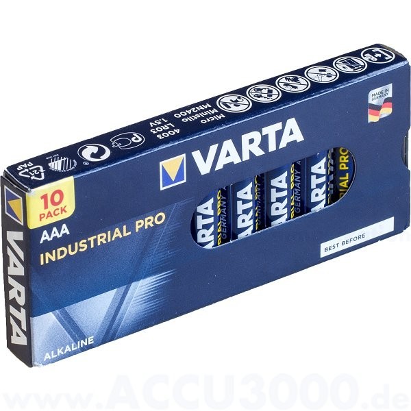 VARTA Batterien INDUSTRIAL PRO ALKALINE AA 10er-Pack